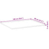 Tischplatte Mazie 100x80x2cm (unbehandeltes Akazienholz)