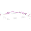 Tischplatte Mazie 100x80x4cm (unbehandeltes Akazienholz)
