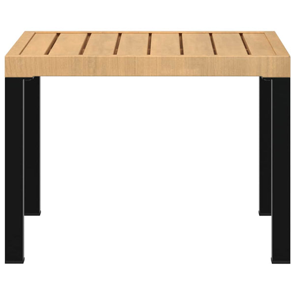 Schwarzer Loungesessel-Tisch Thetu 55x55x39,5cm (pulverbeschichteter Stahl)