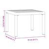 Schwarzer Loungesessel-Tisch Thetu 55x55x39,5cm (pulverbeschichteter Stahl)