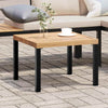 Schwarzer Loungesessel-Tisch Thetu 55x55x39,5cm (pulverbeschichteter Stahl)