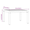 Schwarzer Monea Outdoor-Sofa-Tisch 65x65x40cm (Aluminium)
