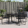 Gartenstühle Marula in Schwarz (4er-Set Polyrattan)