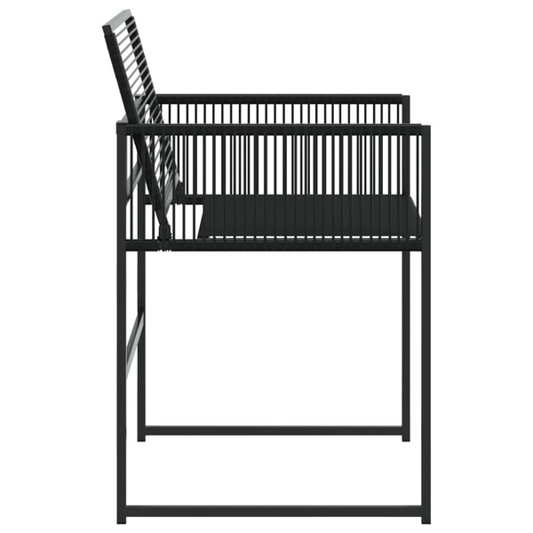 Gartenstühle Marula in Schwarz (4er-Set Polyrattan)
