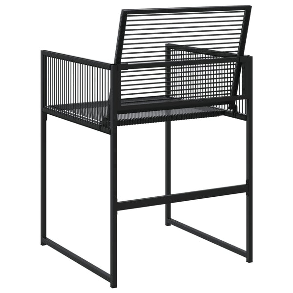 Gartenstühle Marula in Schwarz (4er-Set Polyrattan)