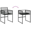 Gartenstühle Marula in Schwarz (4er-Set Polyrattan)