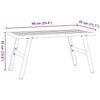 Schwarzer Loungesofatisch Gliga 90x45x35cm (pulverbeschichteter Stahl)