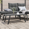 Schwarzer Loungesofatisch Gliga 90x45x35cm (pulverbeschichteter Stahl)