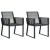 Schwarze Gartenstühle Dann (2er-Set Polyrattan)