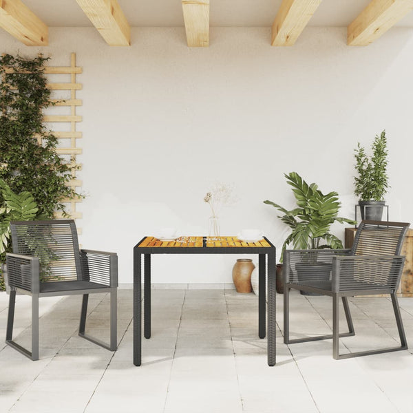 Schwarze Gartenstühle Dann (2er-Set Polyrattan)