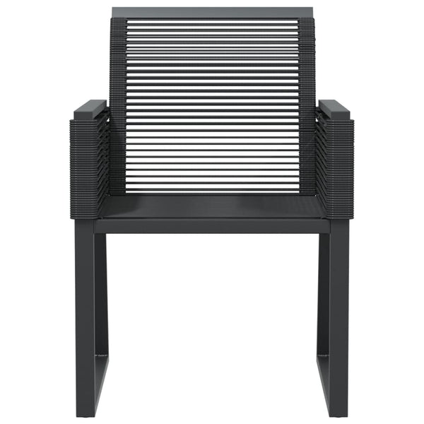 Schwarze Gartenstühle Dann (2er-Set Polyrattan)