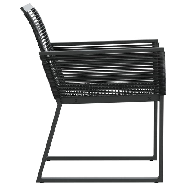 Schwarze Gartenstühle Dann (2er-Set Polyrattan)