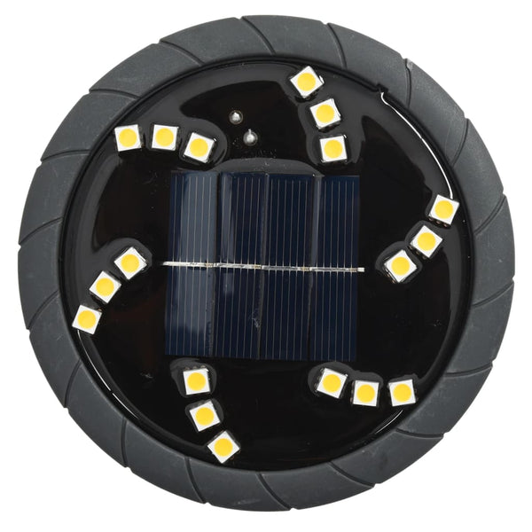 12 Stück warmweiße Bodenleuchten, Dobos Solarpanel, Erdspieß
