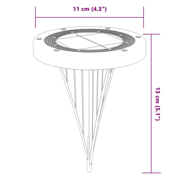Warmweiße Solar-Gartenleuchte Dobos (4er-Set) - Erdspieß