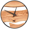 Braune Wanduhr Ranca Ø35cm (Eisen und Olivenholz)