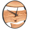Braune Wanduhr Ranca Ø35cm (Eisen und Olivenholz)