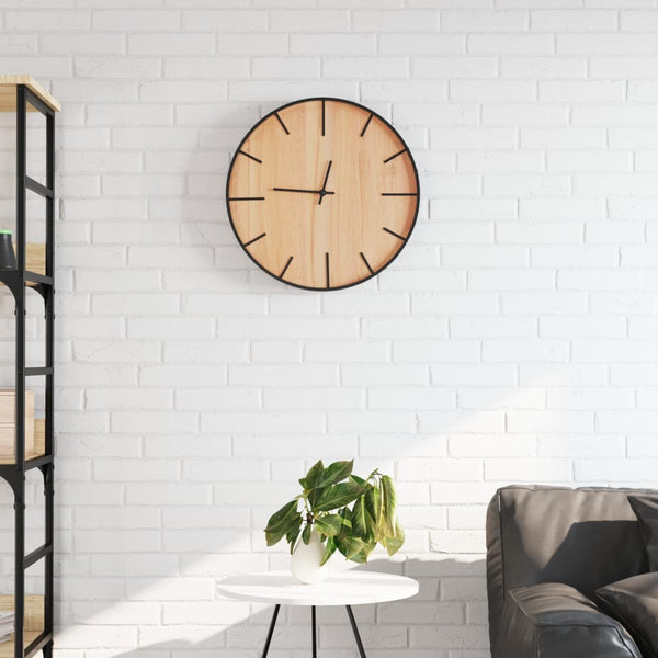 Braune Wanduhr Ustinia Ø39cm (Eisen und Holz)
