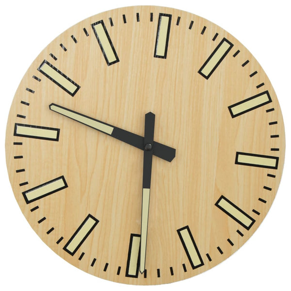Gelbe Wanduhr Baietica Ø30cm (beleuchtete Ziffern und Zeiger)
