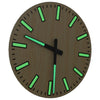 Gelbe Wanduhr Baietica Ø30cm (beleuchtete Ziffern und Zeiger)