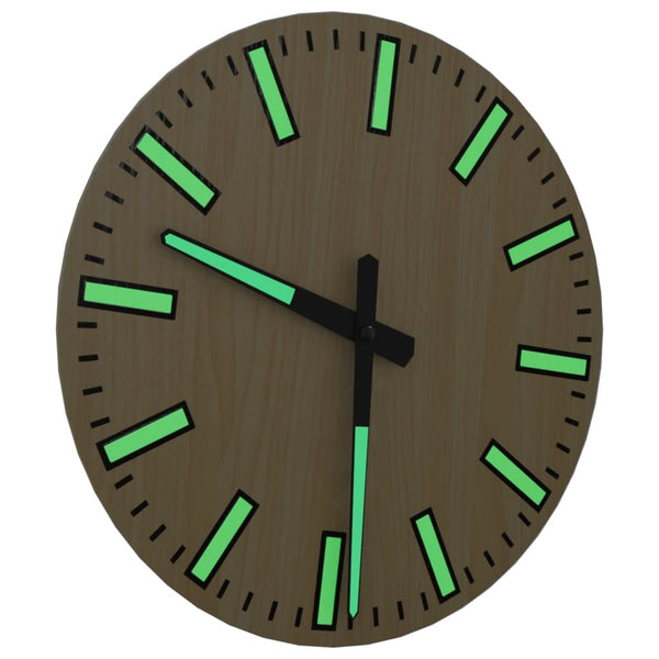 Gelbe Wanduhr Baietica Ø30cm (beleuchtete Ziffern und Zeiger)