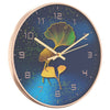 Wanduhr Arsinia Ø29,5cm, gold und blau (Polystyrol und Glas)