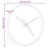 Gold-weiße Wanduhr Arsinia Ø29,5cm (Polystyrol und Glas)