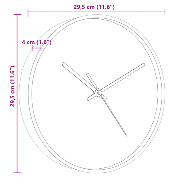 Gold-weiße Wanduhr Arsinia Ø29,5cm (Polystyrol und Glas)