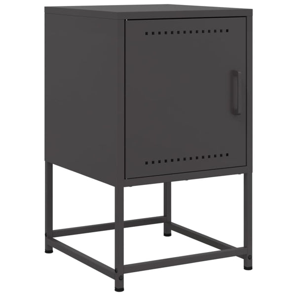 Schwarzer Nachttisch Sonica 36x39x60,5cm (Stahl)