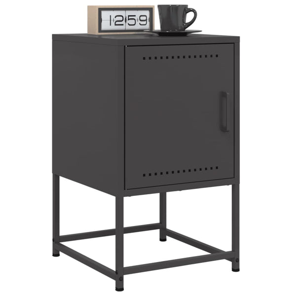 Schwarzer Nachttisch Sonica 36x39x60,5cm (Stahl)