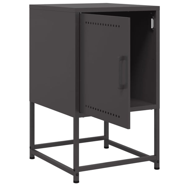 Schwarzer Nachttisch Sonica 36x39x60,5cm (Stahl)