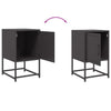 Schwarzer Nachttisch Sonica 36x39x60,5cm (Stahl)