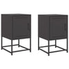Nachttische Sonica in Schwarz 36x39x60,5cm (2 St., Stahl)