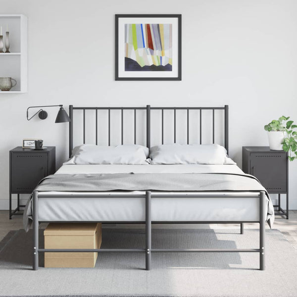 Nachttische Sonica in Schwarz 36x39x60,5cm (2 St., Stahl)