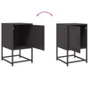 Nachttische Sonica in Schwarz 36x39x60,5cm (2 St., Stahl)