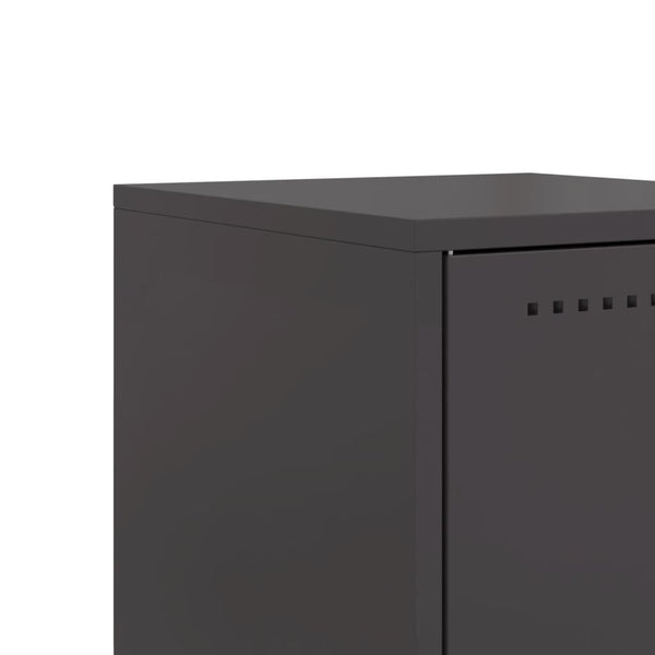 Nachttische Sonica in Schwarz 36x39x60,5cm (2 St., Stahl)