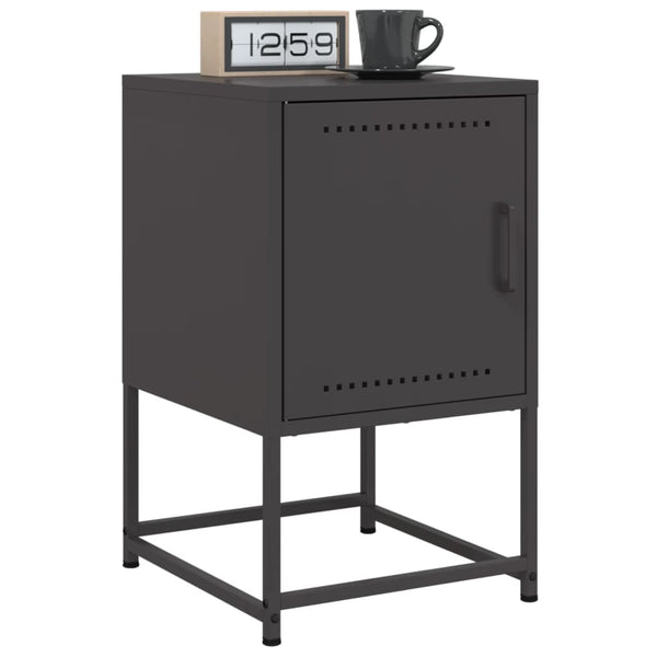 Nachttische Sonica in Schwarz 36x39x60,5cm (2 St., Stahl)