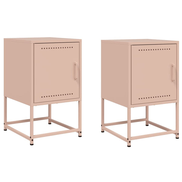 Rosa Nachttische Sonica 36x39x60,5cm (2 St., Stahl)