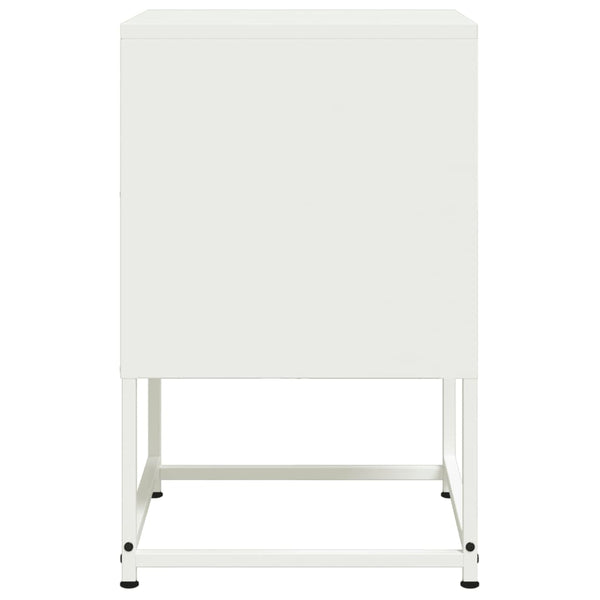 Valkoinen yöpöydät Sonica 36x39x60,5cm (2 kpl, teräs)