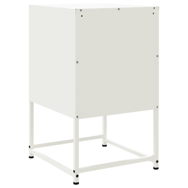 Valkoinen yöpöydät Sonica 36x39x60,5cm (2 kpl, teräs)
