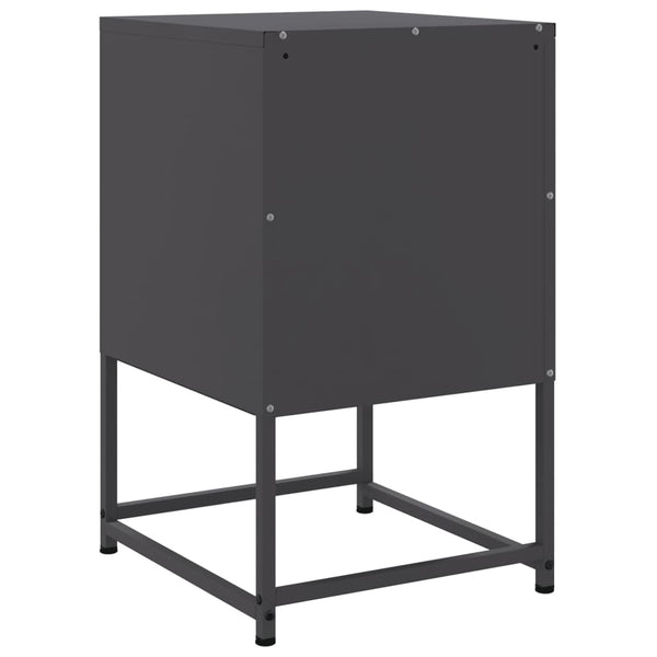 Schwarze Nachttische Lizetta 36x39x60,5cm (2 Stück, Stahl)