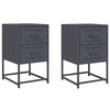 Nachttische Anthrazit Lizetta 36x39x60,5cm (2 St., Stahl)