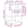 Nachttische Anthrazit Lizetta 36x39x60,5cm (2 St., Stahl)