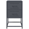 Nachttische Anthrazit Lizetta 36x39x60,5cm (2 St., Stahl)