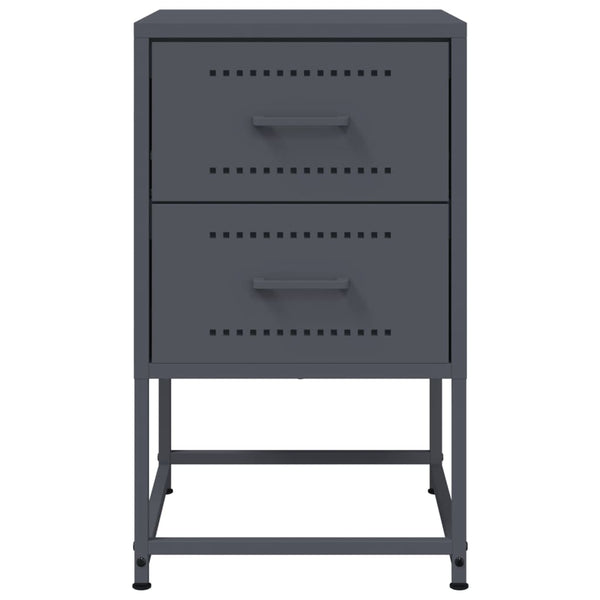 Nachttische Anthrazit Lizetta 36x39x60,5cm (2 St., Stahl)