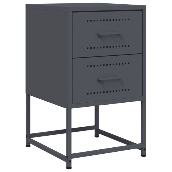 Nachttische Anthrazit Lizetta 36x39x60,5cm (2 St., Stahl)
