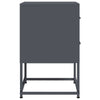 Nachttische Anthrazit Lizetta 36x39x60,5cm (2 St., Stahl)