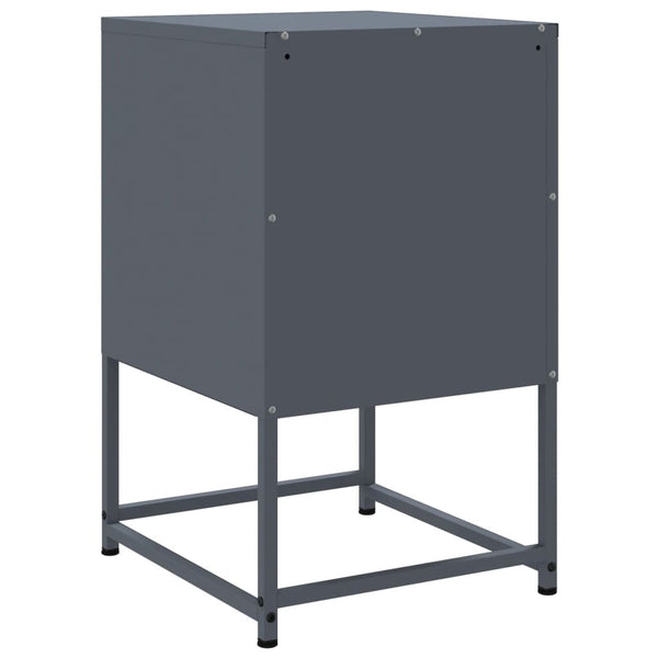 Nachttische Anthrazit Lizetta 36x39x60,5cm (2 St., Stahl)