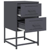 Nachttische Anthrazit Lizetta 36x39x60,5cm (2 St., Stahl)