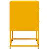 Sinapinkeltainen yöpöydät Lizetta 36x39x60,5cm (2 kpl, teräs)