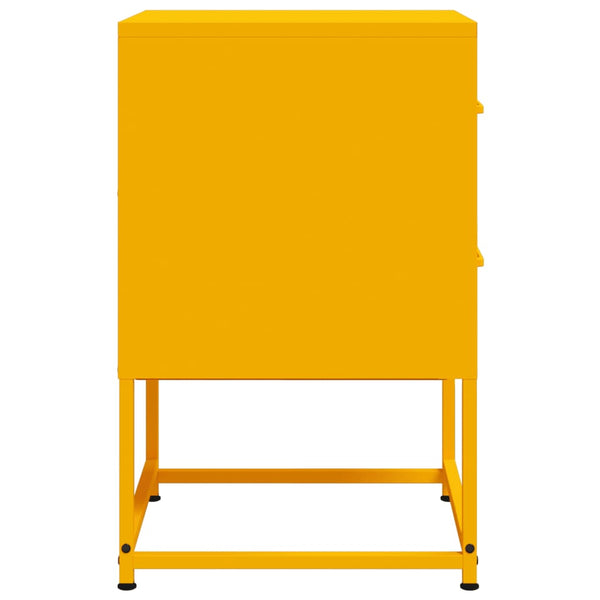 Sinapinkeltainen yöpöydät Lizetta 36x39x60,5cm (2 kpl, teräs)